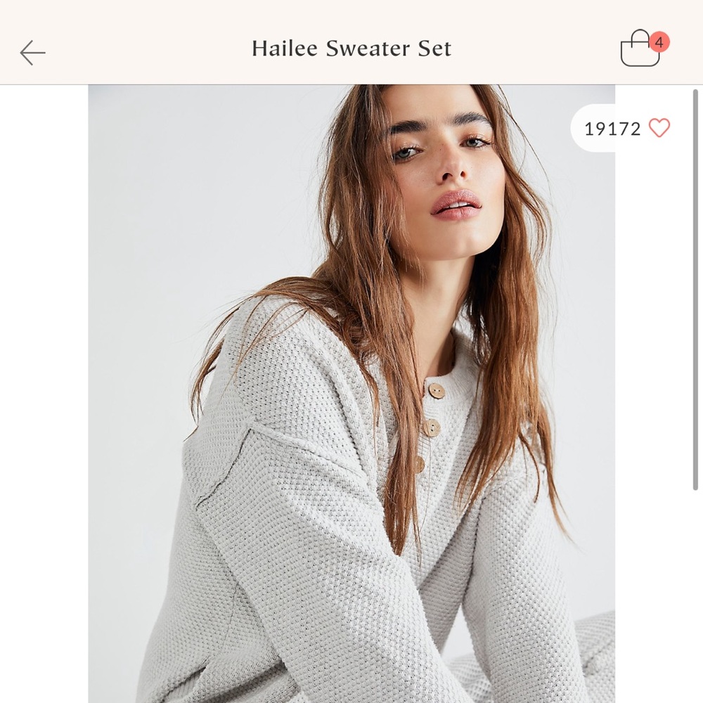 FP hailee sweater set size S. This set is sold out online
